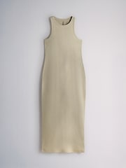 The Set 3 Pack Ribbed Maxi Dresses Khaki Green/Cream/Pink - Image 8 of 11