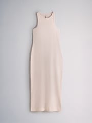 The Set 3 Pack Ribbed Maxi Dresses Khaki Green/Cream/Pink - Image 9 of 11