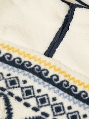 Monsoon Brown Ikat Print Half Zip Fleece - Image 3 of 3