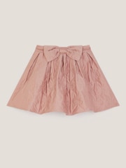 Monsoon Pink Bow Quilted Satin Skirt - Image 1 of 3