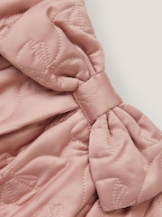 Monsoon Pink Bow Quilted Satin Skirt - Image 3 of 3