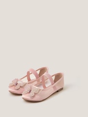 Monsoon Pink Butterfly Mesh Ballet Flats - Image 3 of 3