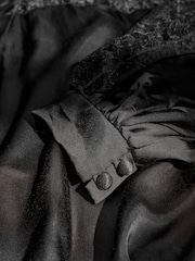 AIYLA Black Lace & Satin Long Robe - Image 9 of 10