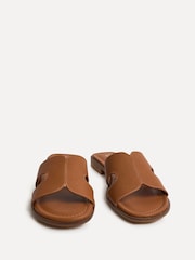 Linzi Brown Renata Flat Sliders Sandals With Open Loop Detailing - Image 4 of 5