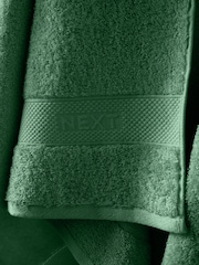 Toalla verde de algodón egipcio - Imagen 3 de 3