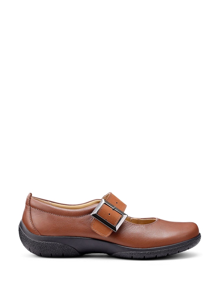 Hotter Brown Wide  Fit Penny Buckle Shoes - Image 1 of 4 Hotter Brown Wide  Fit Penny Buckle Shoes - Image 1 of 4