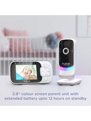Hubble White Nursery Pal Essentials Smart 2.8 inch Baby Monitor - Image 3 of 7