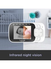 Hubble White Nursery Pal Essentials Smart 2.8 inch Baby Monitor - Image 7 of 7