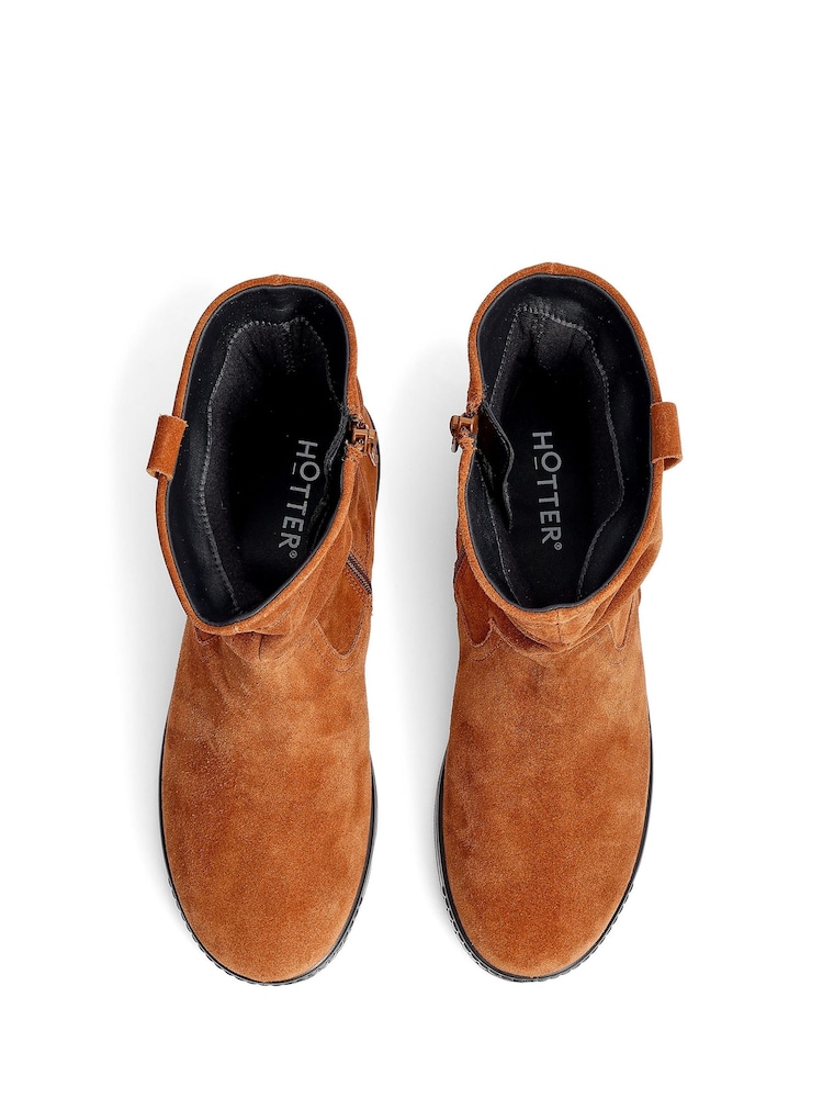 Hotter Brown Wide Fit Sprite Zip Boots - Image 4 of 4 Hotter Brown Wide Fit Sprite Zip Boots - Image 4 of 4