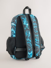 Baker by Ted Baker Blue Back To School Childrens Lightning Storm Backpack - Image 4 of 7