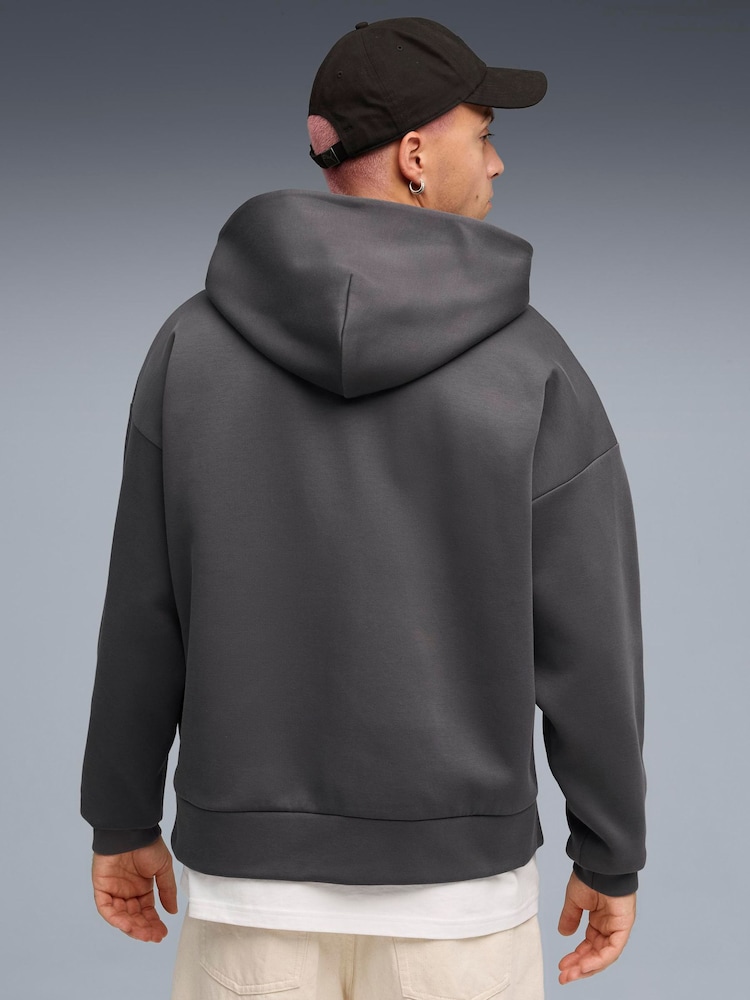 Puma Grey Wardrobe Essentials Boxy Full Zip Hoodie - Image 2 of 5