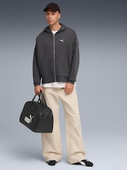 Puma Grey Wardrobe Essentials Boxy Full Zip Hoodie - Image 3 of 5