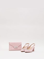 Рожевий - Phase Eight Sparkle Block Heels - Image 5 of 7