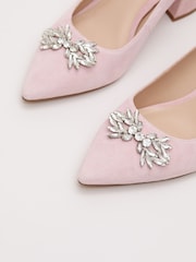 Рожевий - Phase Eight Sparkle Block Heels - Image 6 of 7