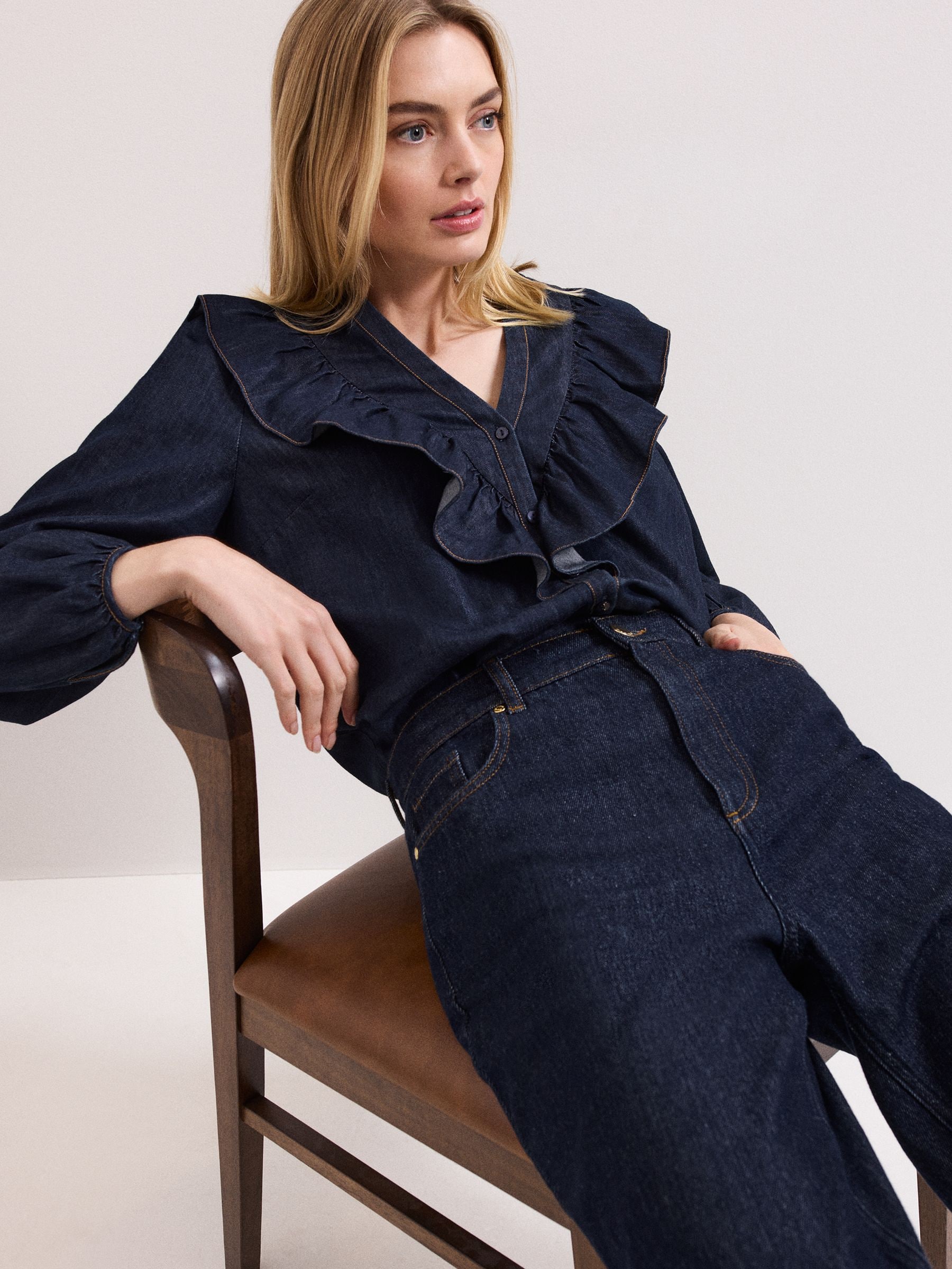 Buy Phase Eight Blue Alexia Denim Blouse from Next Romania