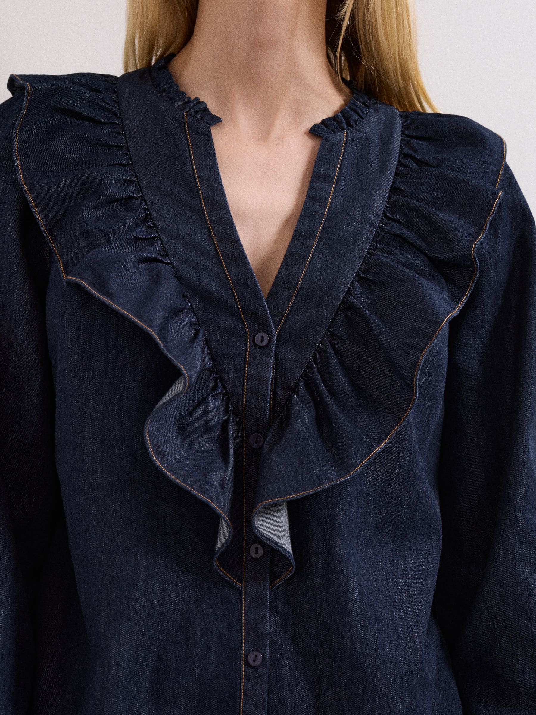 Buy Phase Eight Blue Alexia Denim Blouse from Next Romania
