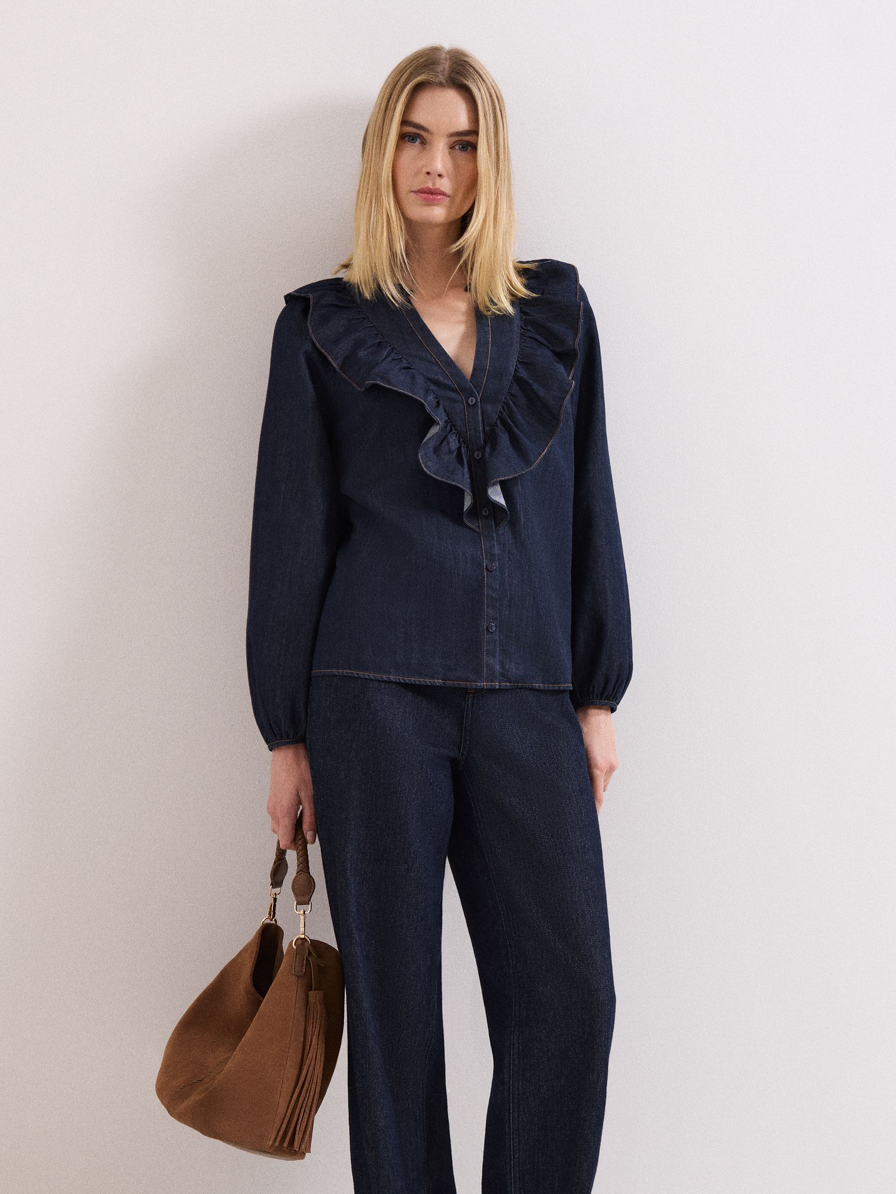 Buy Phase Eight Blue Alexia Denim Blouse from Next Romania
