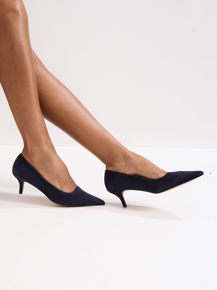 Phase Eight Blue Suede Court Shoes - Image 1 of 7 Phase Eight Blue Suede Court Shoes - Image 1 of 7