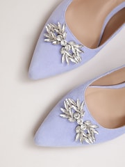 Phase Eight Blue Sparkle Block Heels - Image 6 of 7