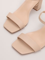 Phase Eight Natural Leather Block Sandal - Image 3 of 6