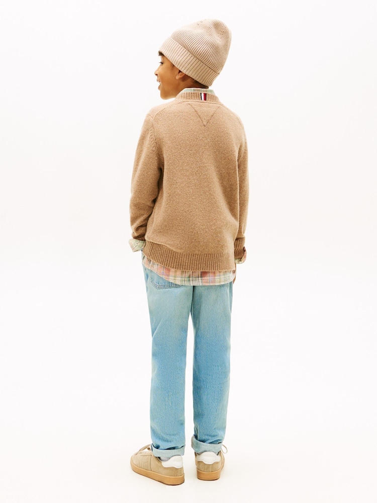 Tommy Hilfiger Green Essential Pure Lambswool Jumper - Image 2 of 5