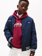 Tommy Hilfiger podložena bomber jakna z logotipom na hrbtu - Slika 1 iz 5