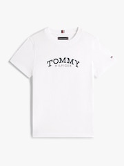 Tommy Hilfiger White Logo Print T-Shirt - Image 5 of 5
