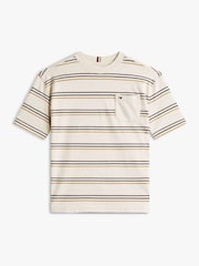 Tommy Hilfiger Brown Essential Mixed Stripe Jersey T-Shirt - Image 5 of 5