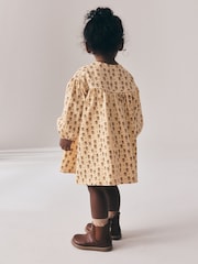 Neutral/Blumenmuster - Long Puff Sleeve Dress (3mths-7yrs) - Bild 3 von 9