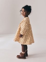 Neutral/Blumenmuster - Long Puff Sleeve Dress (3mths-7yrs) - Bild 4 von 9