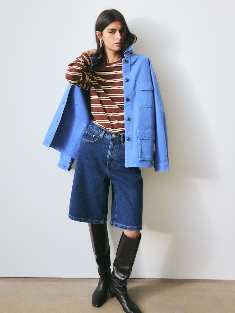 BHOEM Striped Long Sleeve Brown T-Shirt With Embroidery Detail - Image 6 of 6