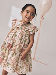 Floral Sleeveless Lace Collar Tiered Dress (3mths-7yrs) - Image 2 of 9