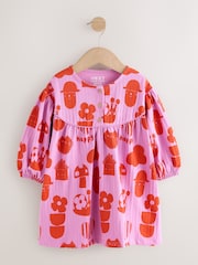Purple Long Puff Sleeve Dress (3mths-7yrs) - Image 6 of 9