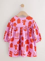 Purple Long Puff Sleeve Dress (3mths-7yrs) - Image 7 of 9