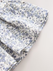 Ecru Blue Ditsy Long Sleeve Tiered Dress (3mths-7yrs) - Image 9 of 9