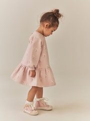 Cream Pink Ditsy Floral - Robe de survêtement à manches longues (3mths-7yrs) - Image 4 de 8