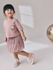 Pink Padded Bunny Short Sleeve Top and Tutu Skirt Set (3mths-7yrs) - Image 1 of 10