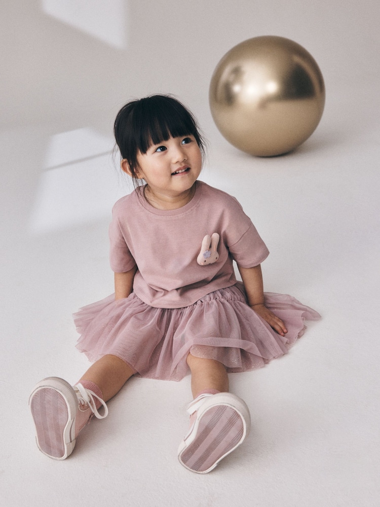 Pink Padded Bunny Short Sleeve Top and Tutu Skirt Set (3mths-7yrs) - Image 2 of 10 Pink Padded Bunny Short Sleeve Top and Tutu Skirt Set (3mths-7yrs) - Image 2 of 10