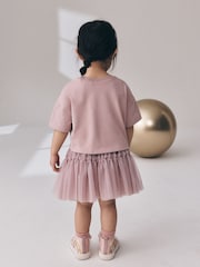 Pink Padded Bunny Short Sleeve Top and Tutu Skirt Set (3mths-7yrs) - Image 3 of 10