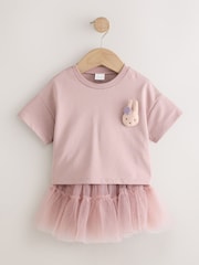 Pink Padded Bunny Short Sleeve Top and Tutu Skirt Set (3mths-7yrs) - Image 6 of 10