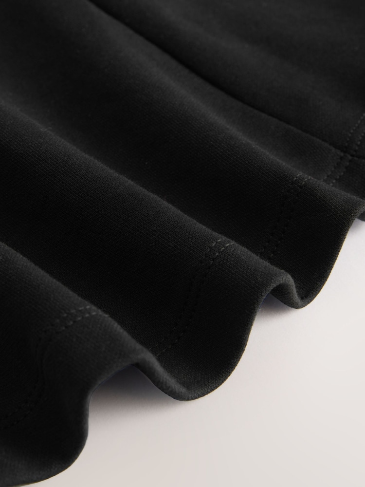 Black Peplum Polo Neck Short Sleeve T-Shirt - Image 8 of 8 Black Peplum Polo Neck Short Sleeve T-Shirt - Image 8 of 8