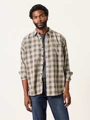 FatFace Thursby Green Long Sleeve Relaxed Fit Check Shirt - Image 1 of 6