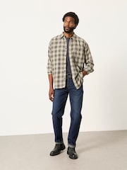 FatFace Thursby Green Long Sleeve Relaxed Fit Check Shirt - Image 3 of 6