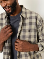 FatFace Thursby Green Long Sleeve Relaxed Fit Check Shirt - Image 5 of 6
