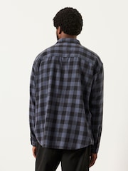 FatFace Thursby Blue Long Sleeve Relaxed Fit Check Shirt - Image 2 of 4