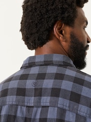 FatFace Thursby Blue Long Sleeve Relaxed Fit Check Shirt - Image 3 of 4