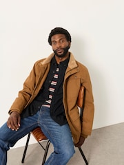 FatFace Wanson Black Long Sleeve Jacquard Pattern Shirt - Image 5 of 5