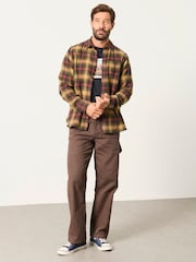 FatFace Loxley Brown Long Sleeve Check Shirt - Image 5 of 7