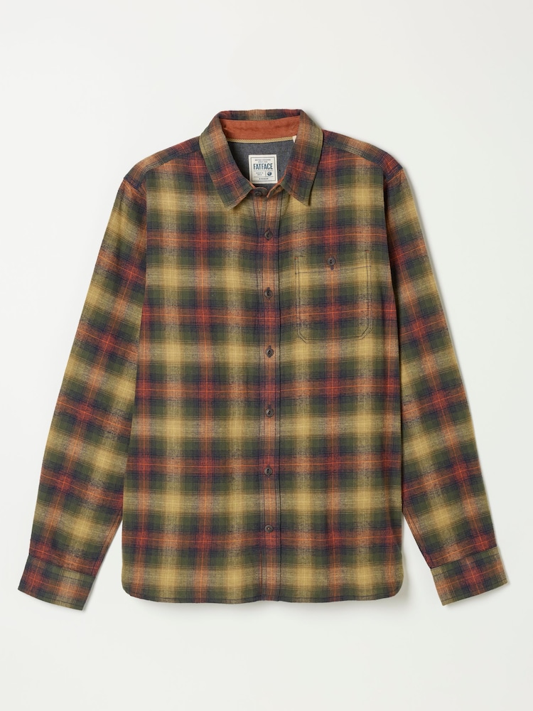 FatFace Loxley Brown Long Sleeve Check Shirt - Image 7 of 7 FatFace Loxley Brown Long Sleeve Check Shirt - Image 7 of 7