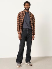 FatFace Thursby Rust Brown Long Sleeve Relaxed Fit Check Shirt - Image 3 of 6